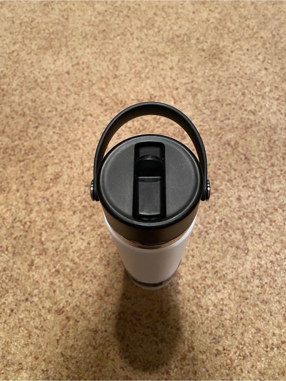 BRAND NEW Hydro Flask White Bottle with Black Lid and Silver Accent - Picture 4 of 5
